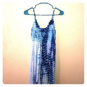 Tie dye boho maxi dress